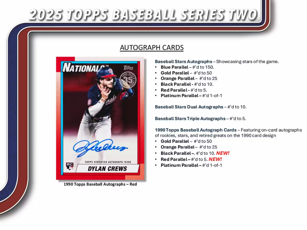 2025 Topps Series 2 Cartes Baseball MLB Blaster Box