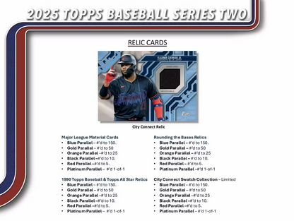 2025 Topps Series 2 Cartes Baseball MLB Blaster Box