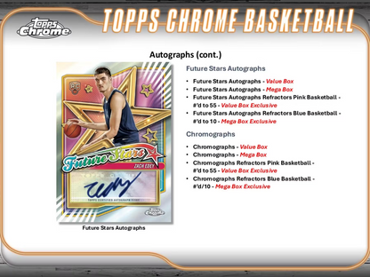 2024-25 Topps Chrome Cartes Basketball NBA Blaster Box