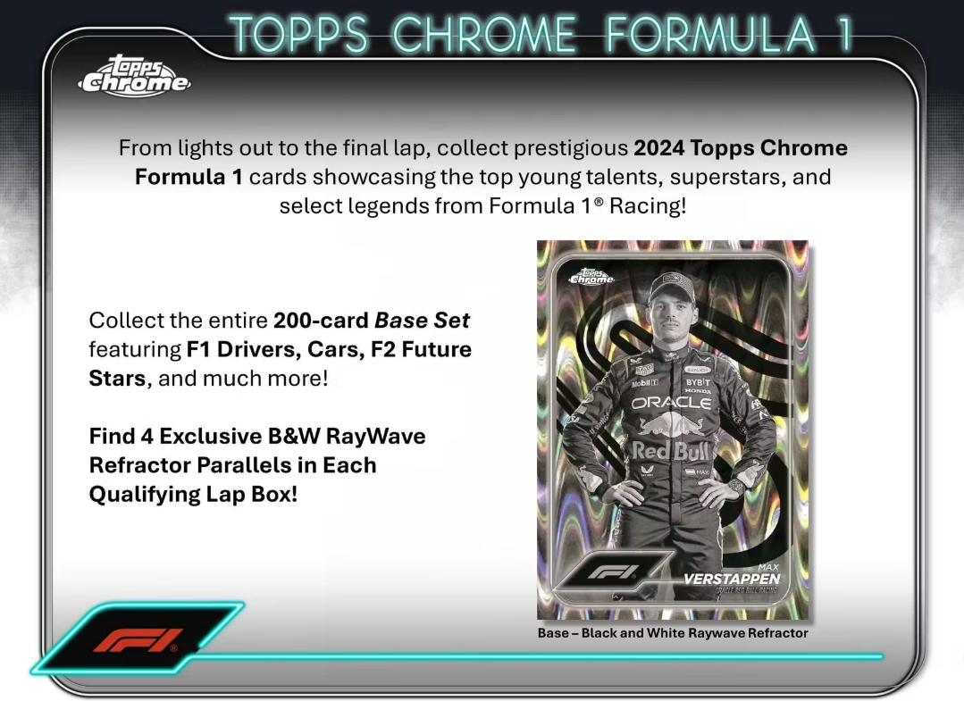 2024 Topps Chrome F1 Cartes Formula 1 Qualifying Lap Hobby Box Topps