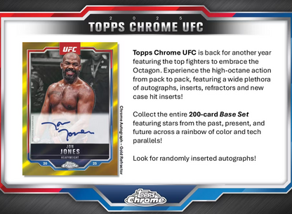 2025 Topps Chrome Cartes UFC Blaster Box Topps