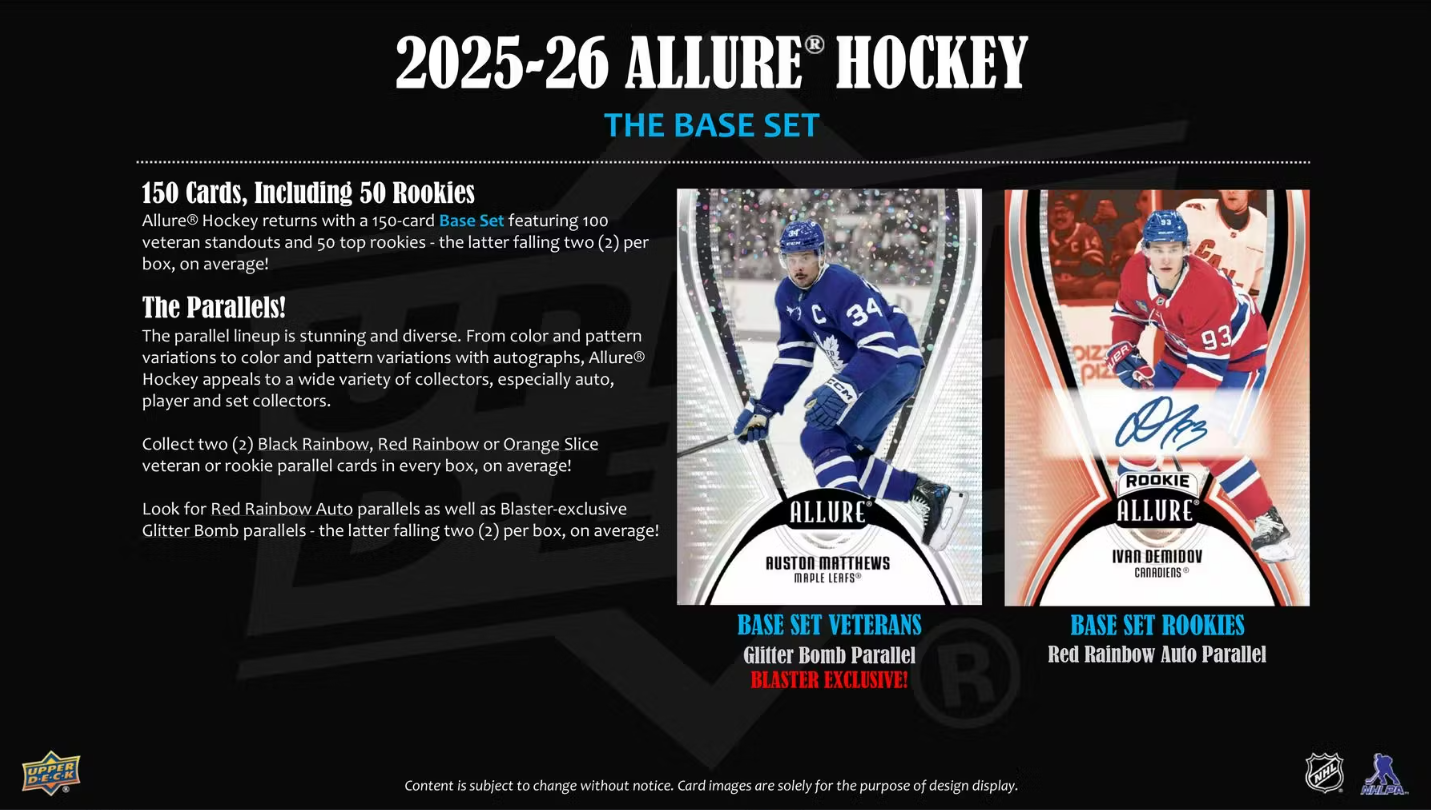 2025-26 Upper Deck Allure  Cartes Hockey NHL Blaster Box