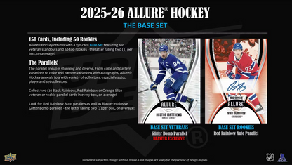 2025-26 Upper Deck Allure  Cartes Hockey NHL Blaster Box