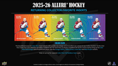 2025-26 Upper Deck Allure  Cartes Hockey NHL Blaster Box