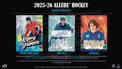 2025-26 Upper Deck Allure  Cartes Hockey NHL Blaster Box