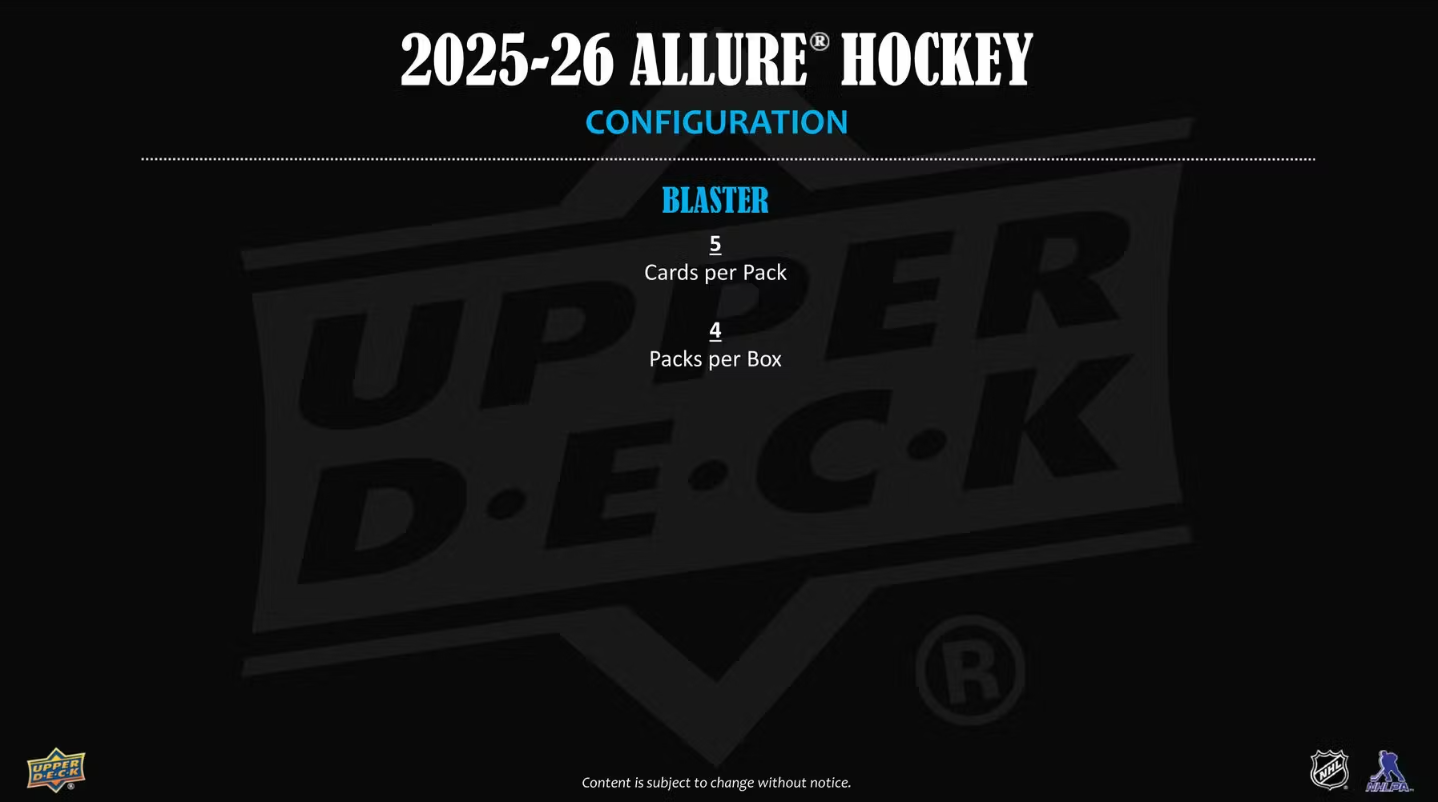 2025-26 Upper Deck Allure  Cartes Hockey NHL Blaster Box