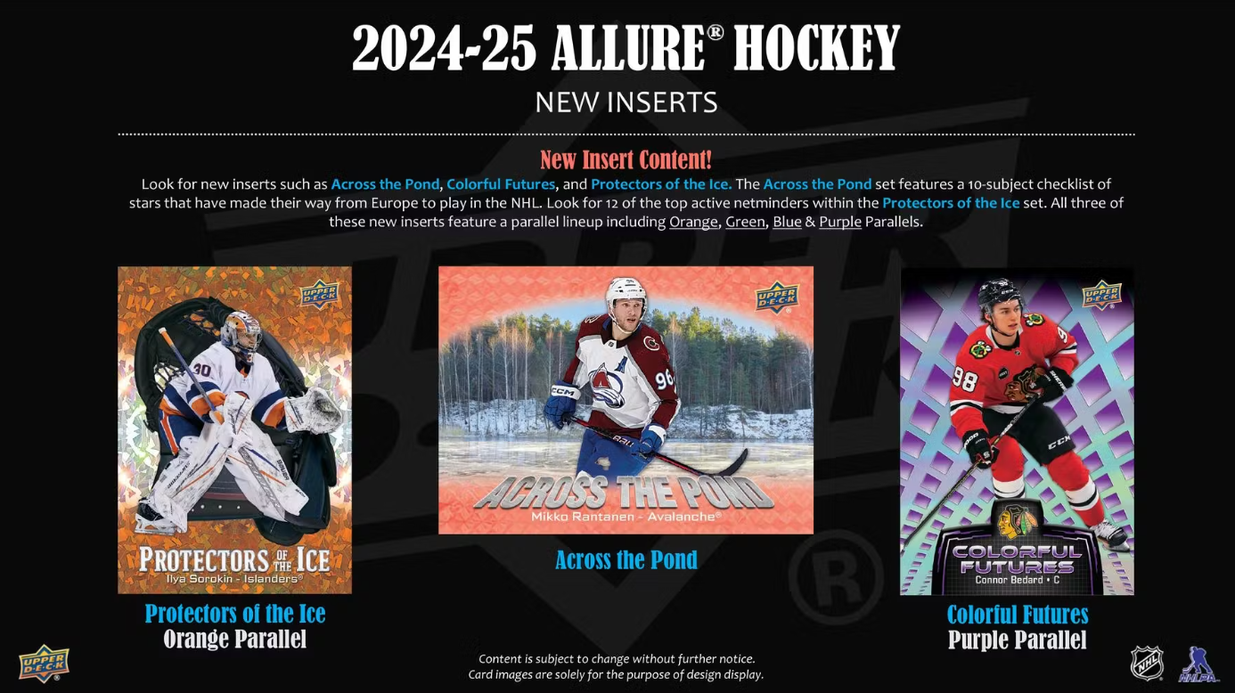 2024-25 Upper Deck ALLURE Cartes Hockey NHL 4-Pack Blaster Box