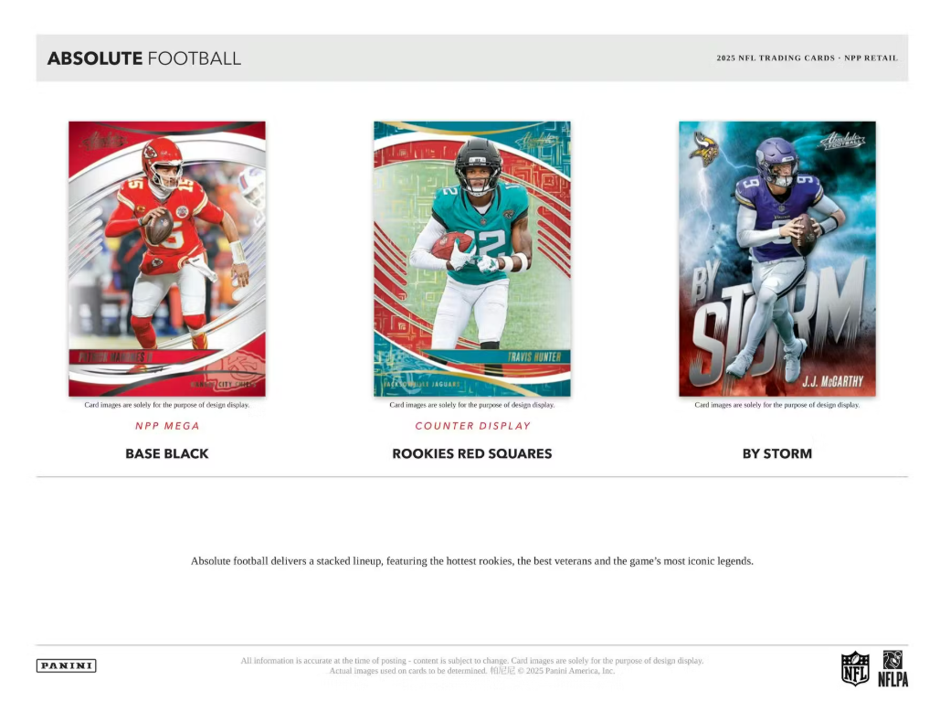 2025 Panini Absolute Cartes Football NFL Blaster Box