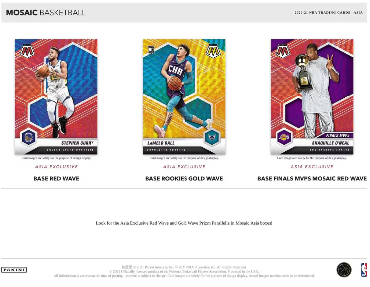 2020-21 Panini Mosaic Cartes Basketball NBA Tmall Edition Box
