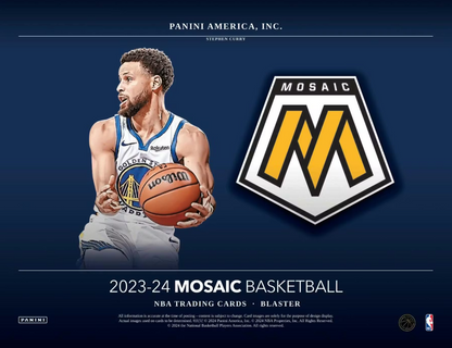 2023-24 Panini Mosaic Cartes Basketball NBA Méga Box (Yellow & Green Parallels)