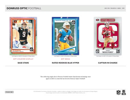 2025 Panini Donruss Optic Cartes Football NFL Méga Box