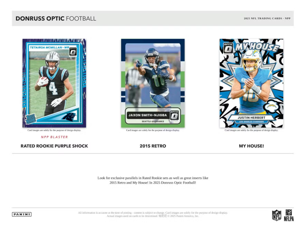 2025 Panini Donruss Optic Cartes Football NFL Méga Box