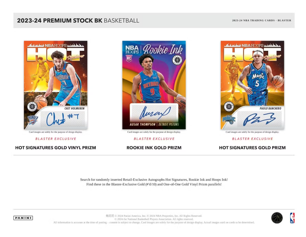 2023-24 Panini Premium Stock Cartes Basketball NBA Méga Box Panini