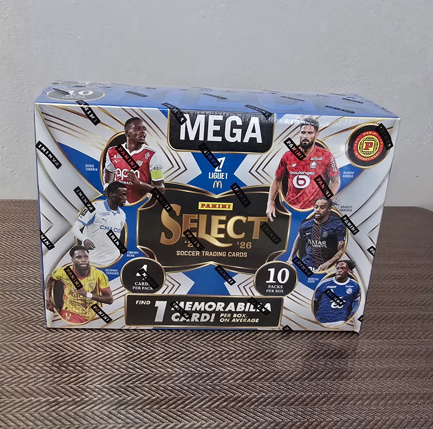 2025-26 Panini Select Ligue 1 Cartes Soccer International Hobby Méga Box