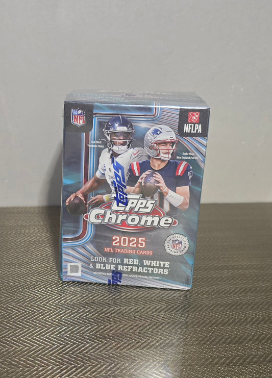 2025 Topps Chrome Cartes Football NFL Blaster Box
