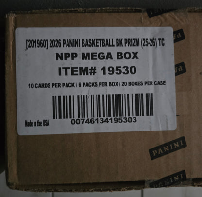 2025-26 Panini Prizm Cartes Basketball NBA Méga Box CASE (Red Ice Prizms!)