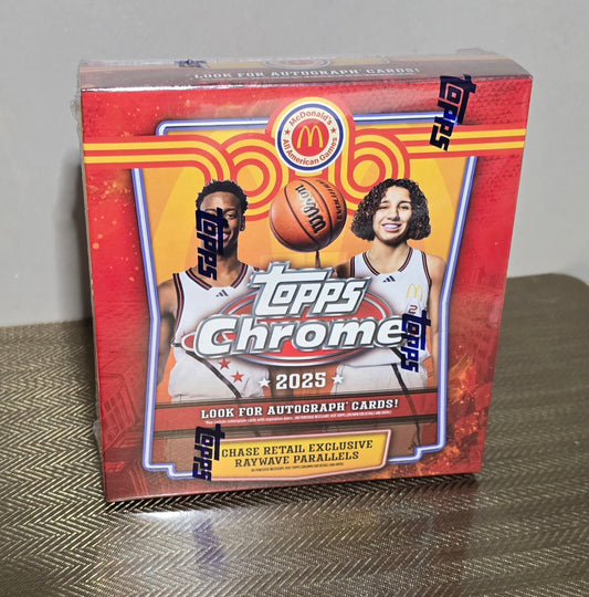 2025 Topps Chrome McDonald's All American Cartes Basketball NBA Mega Box