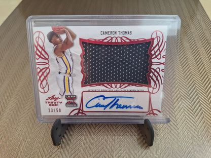 Carte collection Basketball Auto Patch CAMERON THOMAS #Leaf Trinity 2021 23/50