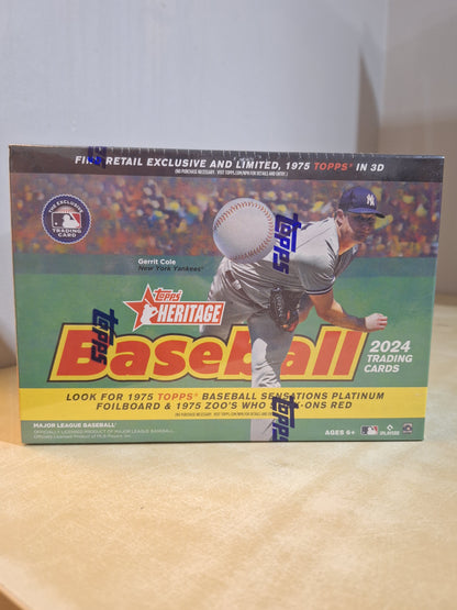 2024 Topps Heritage Cartes Baseball MLB Méga Box