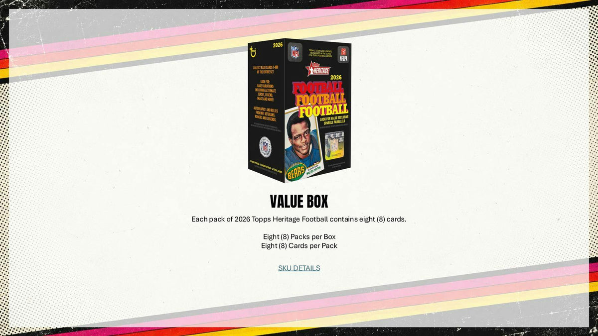 2026 Topps Heritage Cartes Football NFL Blaster Box