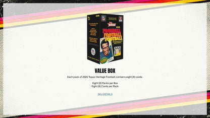 2026 Topps Heritage Cartes Football NFL Blaster Box