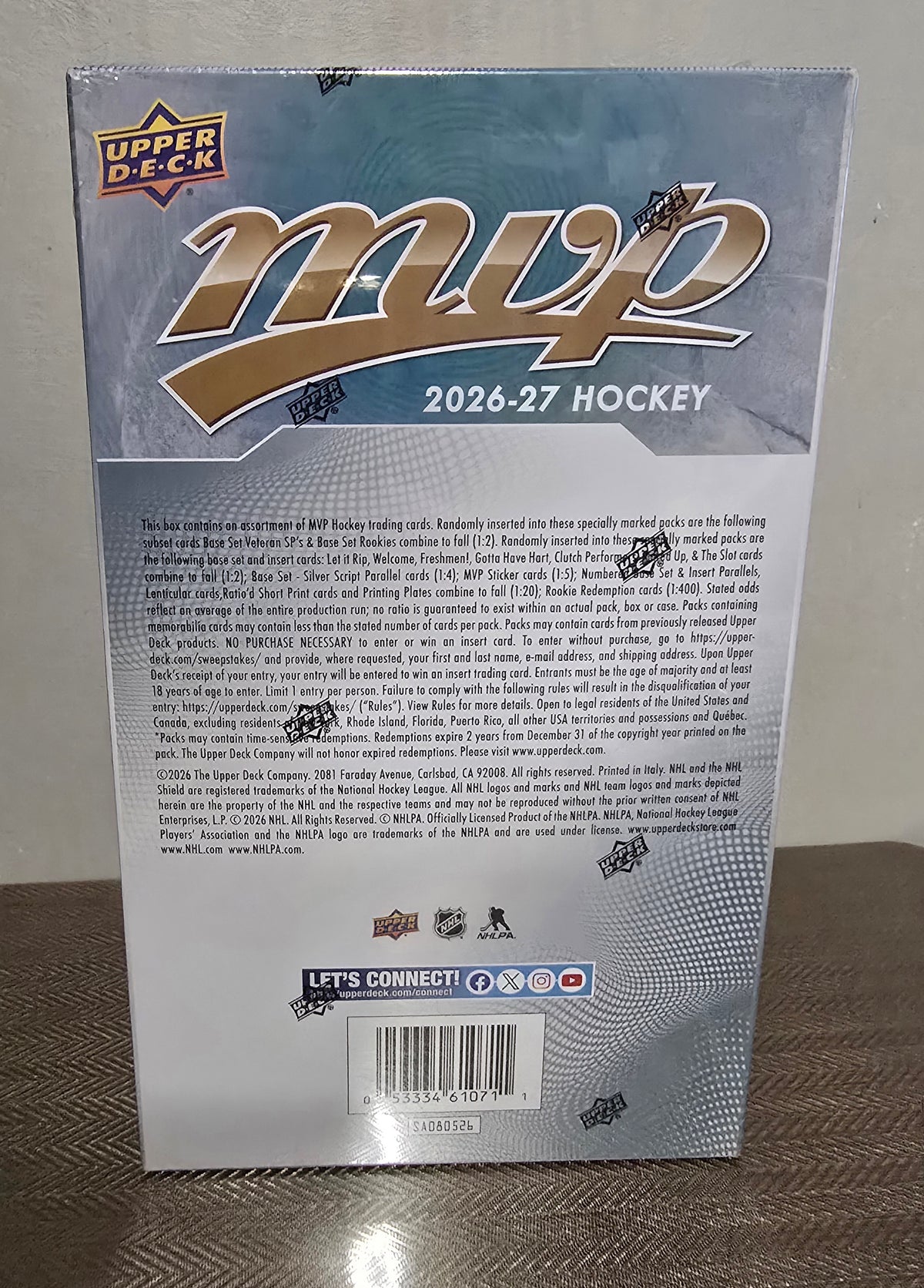 2026-27 Upper Deck MVP  Cartes Hockey NHL Hobby Box