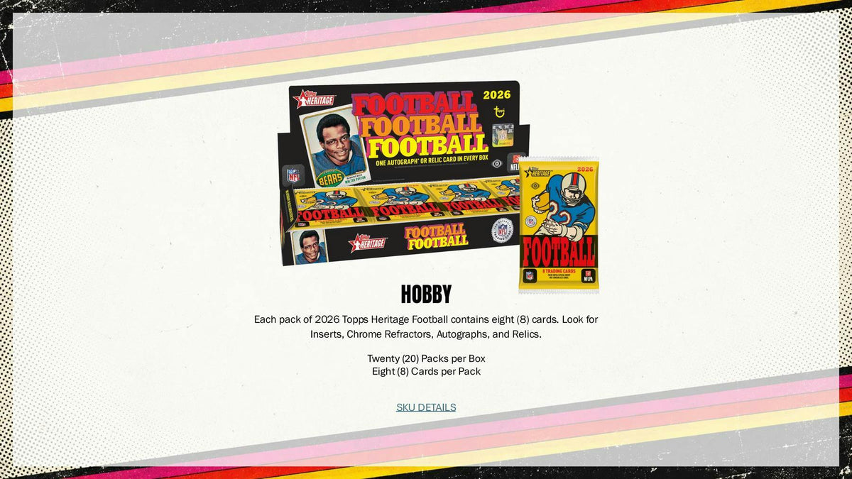 2026 Topps Heritage Cartes Football NFL Blaster Box