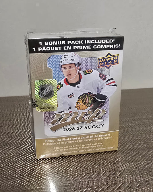 2026-27 Upper Deck MVP  Cartes Hockey NHL Blaster Box