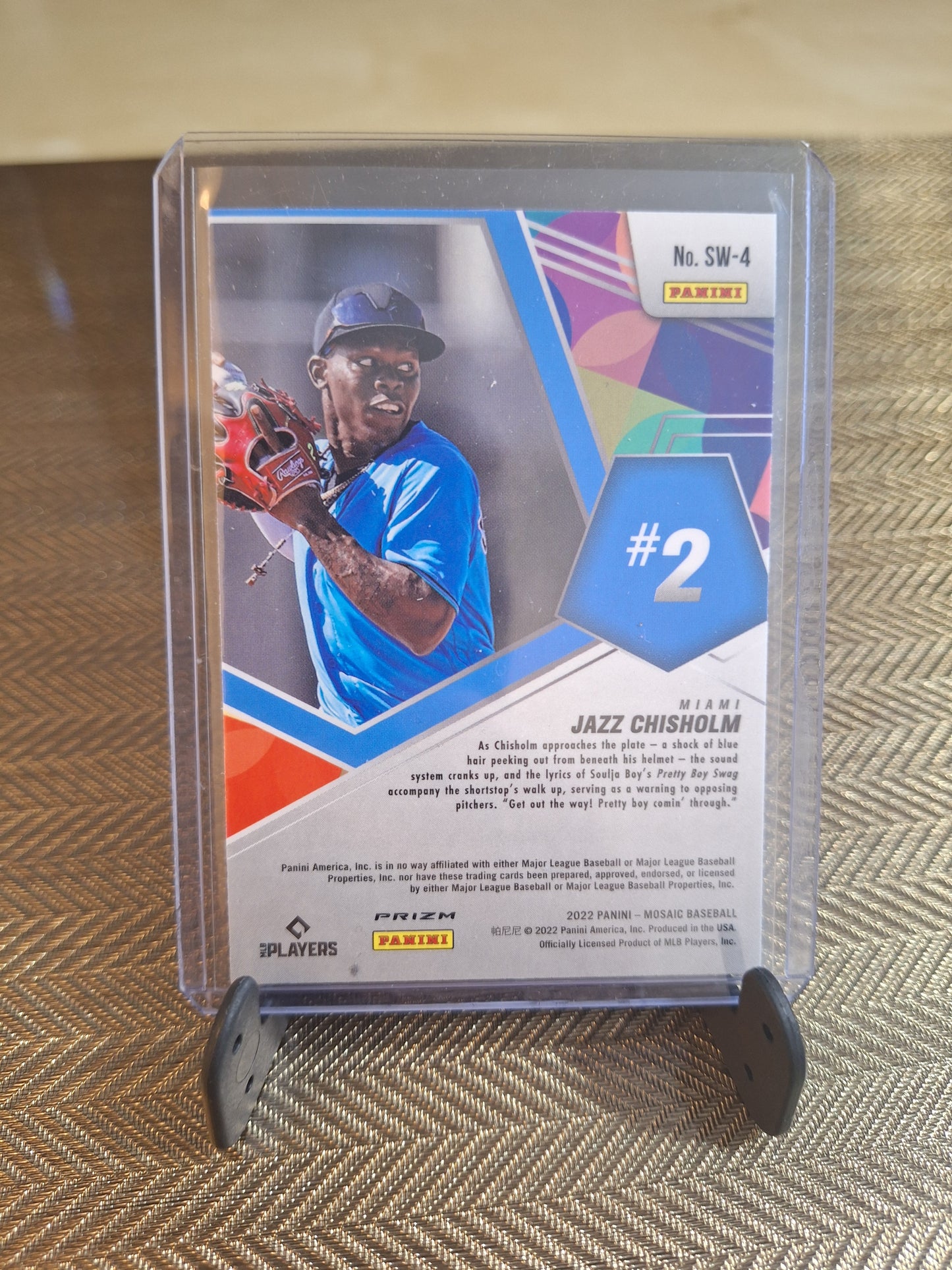 Carte collection Baseball Swagger Mosaïc JAZZ CHISHOLM #Panini Mosaïc 2022