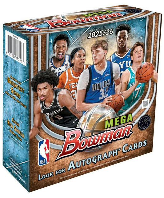 2025-26 Topps Bowman Cartes Basketball NBA Méga Box