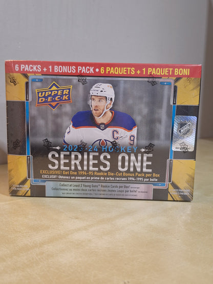 2023/2024 Upper Deck Séries 1 Cartes Hockey NHL Méga Box ( 94/95 Rookie Bonus pack )