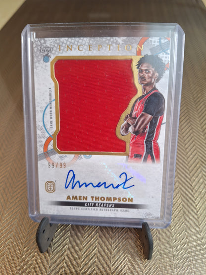 Carte collection Basketball Auto Patch AMEN THOMPSON #Topps Inception 2022/2023 99/99