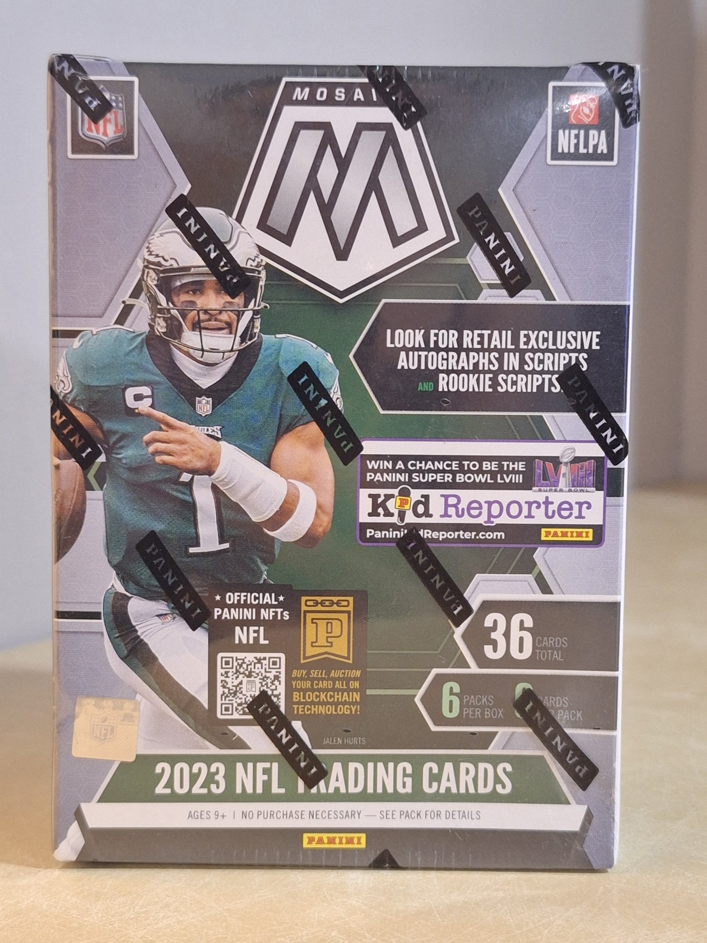 2023 Panini Mosaïc Cartes Football NFL Blaster Box ( Orange Fluorescent Parallels)