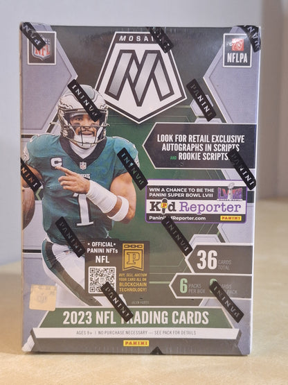 2023 Panini Mosaïc Cartes Football NFL Blaster Box ( Orange Fluorescent Parallels)