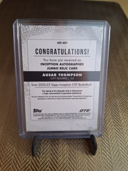 Carte collection Basketball Auto Patch AUSAR THOMPSON #Topps Inception 2022/2023 57/99