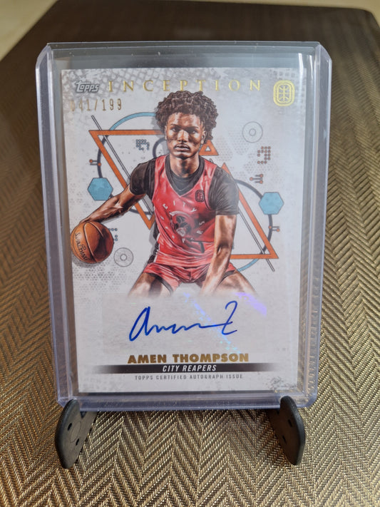 Carte  collection Basketball Auto AMEN THOMPSON #Topps Inception 2022/2023 41/199