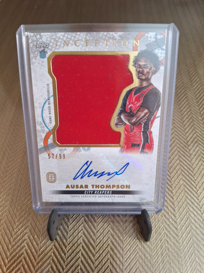 Carte collection Basketball Auto Patch AUSAR THOMPSON #Topps Inception 2022/2023 57/99