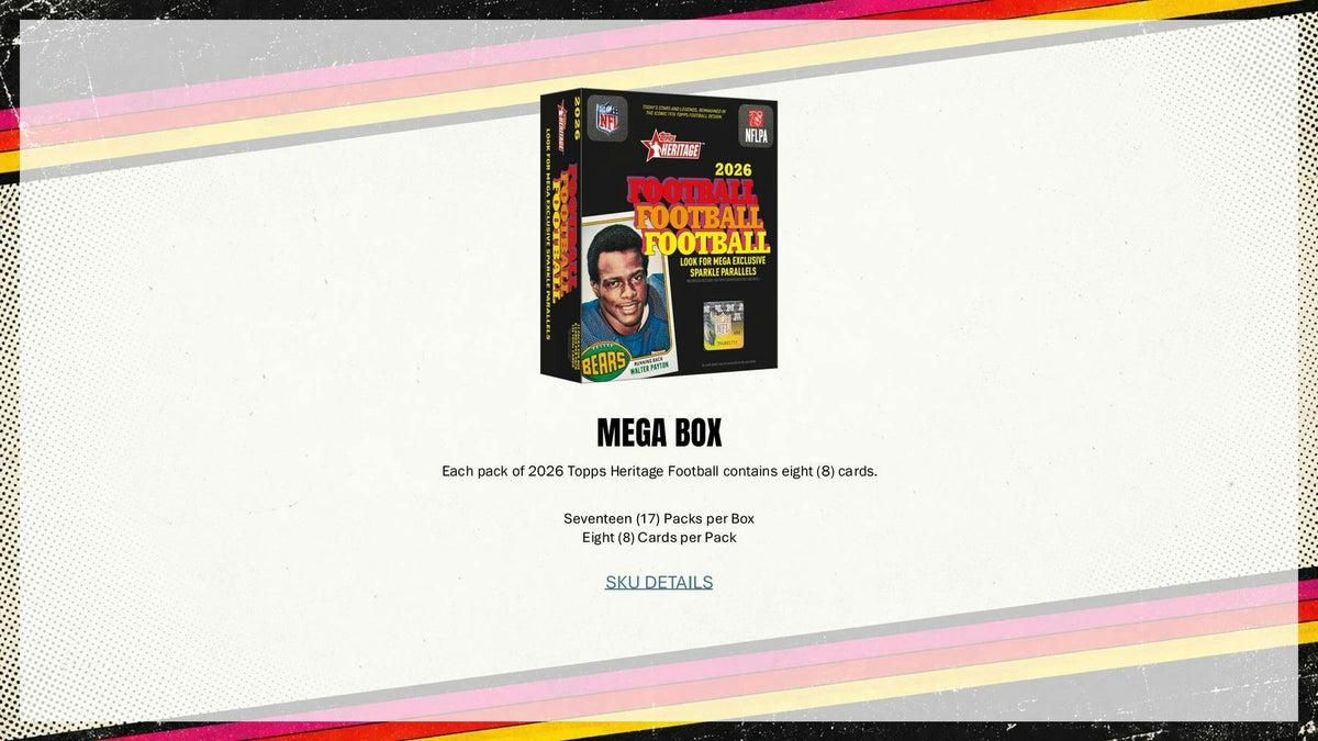 2026 Topps Heritage Cartes Football NFL Blaster Box
