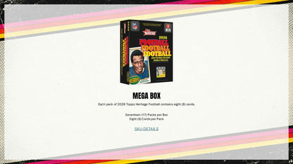 2026 Topps Heritage Cartes Football NFL Blaster Box