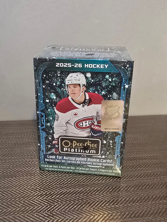 2025-26 Upper Deck O-Pee-Chee Platinum Cartes Hockey NHL Blaster Box