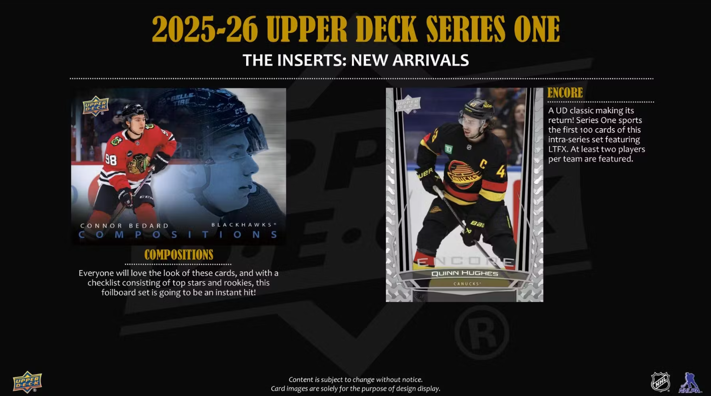 2025-26 Upper Deck Series 1 Cartes Hockey NHL Blaster Box