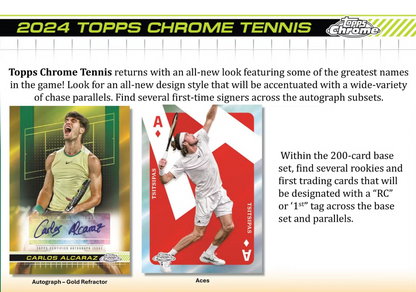 2024 Topps Chrome Cartes Tennis Blaster Box